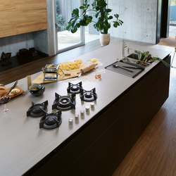 Customized Stainless Steel Worktop With Integrated Gas Hob