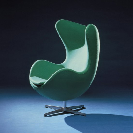 Egg™ Lounge chair | 3316 | Grey leather | Polished aluminum base | Sessel | Fritz Hansen