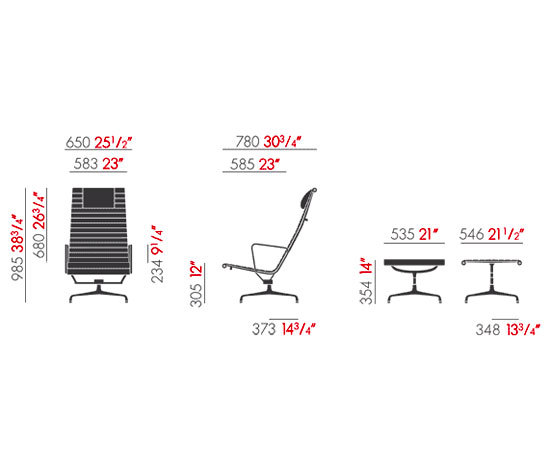 Aluminium Chair EA 124/125 | Sillones | Vitra