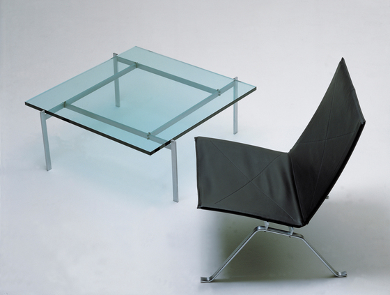 PK61™ Coffee table | Glass | Satin brushed stainless steel base | Couchtische | Fritz Hansen