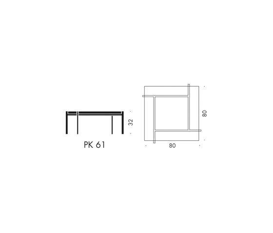 PK61™ Coffee table | Glass | Satin brushed stainless steel base | Mesas de centro | Fritz Hansen