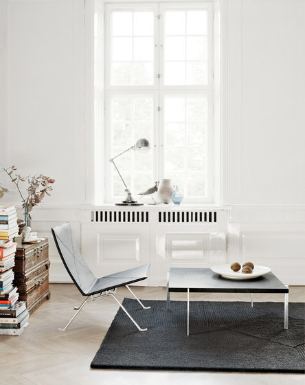 PK61A™ | Coffee table | Marble | Satin brushed stainelss steel base | Tables basses | Fritz Hansen
