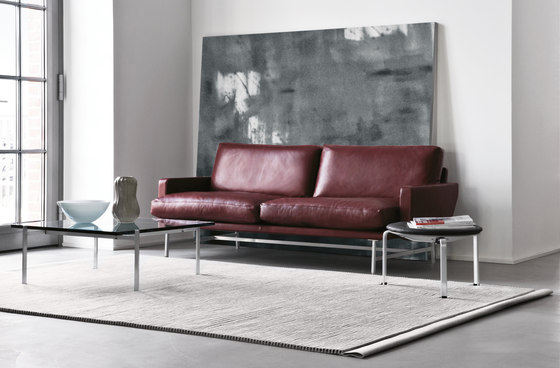 PK61™ Coffee table | Glass | Satin brushed stainless steel base | Coffee tables | Fritz Hansen