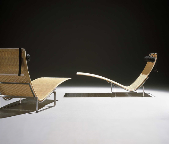 PK24™ | Lounge chair | Leather | Satin brushed stainless steel base | Chaise longue | Fritz Hansen