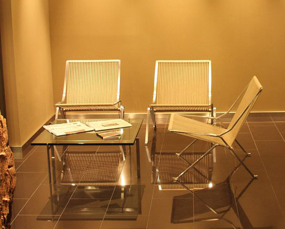 PK25™ | Lounge chair | Flag haylard | Matt chromed spring steel base | Armchairs | Fritz Hansen