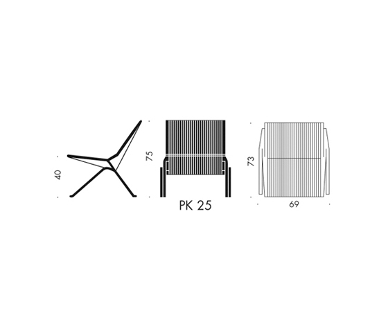 PK25™ | Lounge chair | Flag haylard | Matt chromed spring steel base | Armchairs | Fritz Hansen