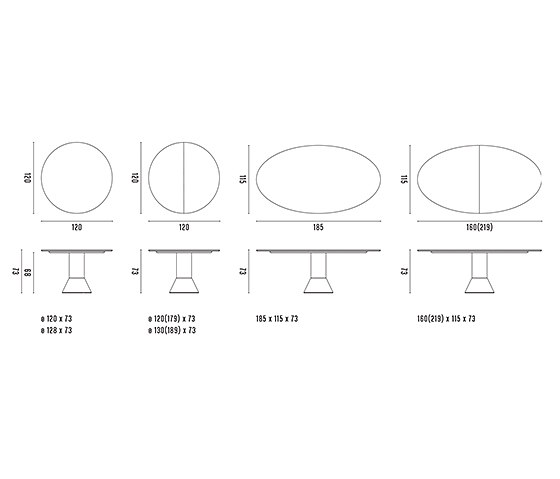 Balance ellipse | Tables de repas | Arco