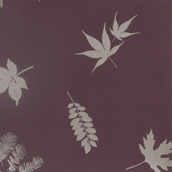 Leaves plum/pewter wallpaper | Wall coverings / wallpapers | Clarissa Hulse