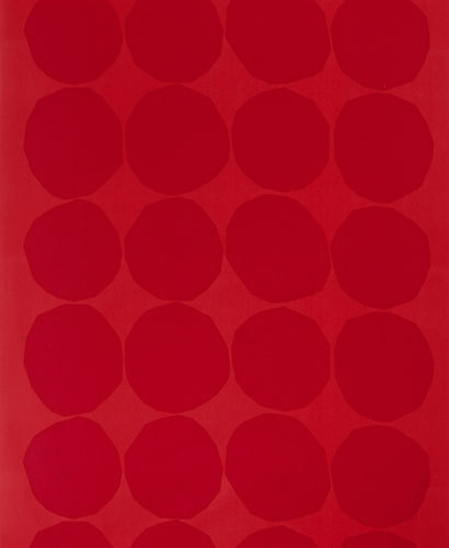 Kivet red interior fabric by Marimekko