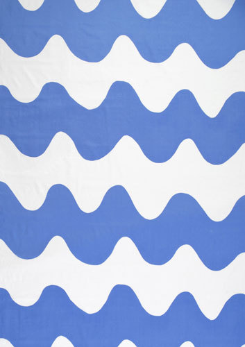Lokki blue/blue interior fabric | Tessuti decorative | Marimekko