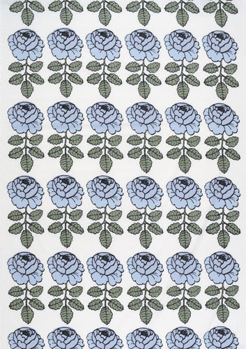 Maalaisruusu blue interior fabric | Dekorstoffe | Marimekko