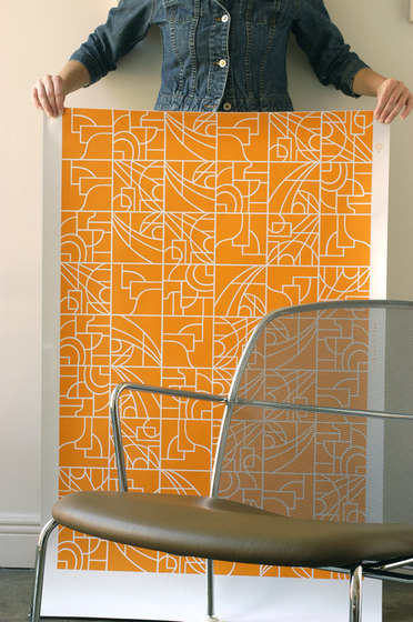 Stanley tangerine wallpaper | Carta parati / tappezzeria | Flavor Paper