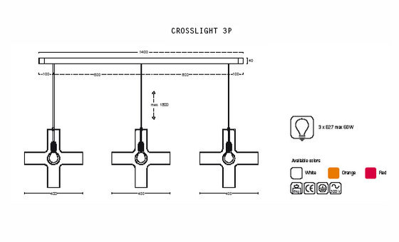 Crosslight S | Lámparas de suspensión | Dark at night