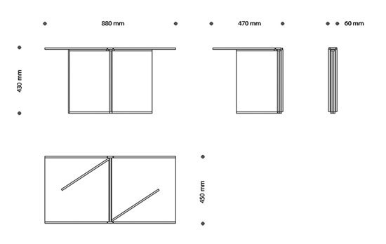 Tio Foldable Glass Side Table | Tavolini bassi | Gioia