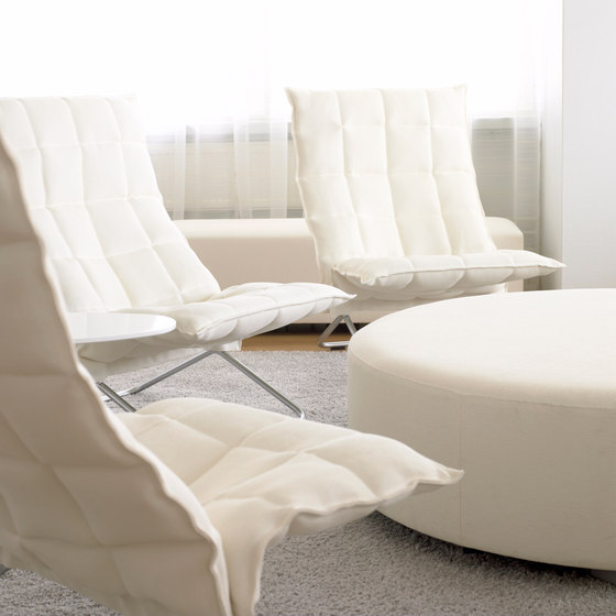 k chair | narrow | with star base | with k Ottoman | Poufs | Woodnotes