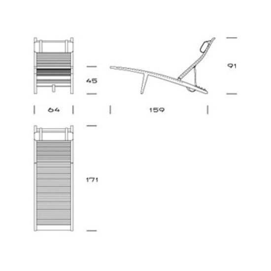 pp524 | Deck Chair | Chaise longues | PP Møbler