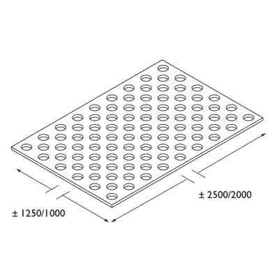 Standard Perfo | 25 aluminium sheet | Plaques de métal | Fractal