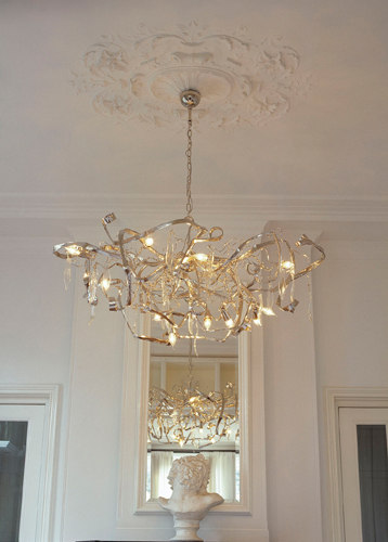 Delphinium customised gold chandelier | Chandeliers | Brand van Egmond