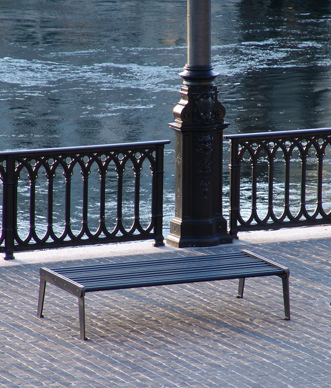 City Bench Type A without backrest, standard | Panche | BURRI