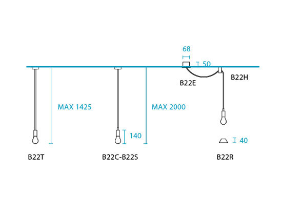 U-Line B22C+B22H+B22R | Lámparas de suspensión | Light