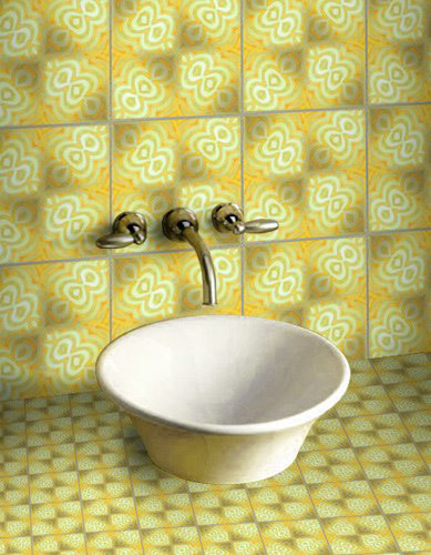Yellow Glitz 8 | Ceramic tiles | Dominic Crinson