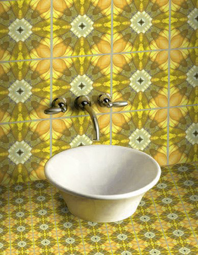 Yellow Glitz 3 | Ceramic tiles | Dominic Crinson