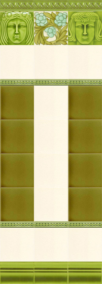 Art Nouveau wall tile F43b.11 | Azulejos de pared | Golem GmbH