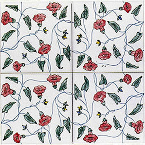 Gilda Blu 20x20 handmade ceramic tile, matt finish | Wandfliesen | Giovanni De Maio