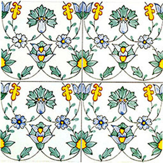 Gilda Blu 20x20 handmade ceramic tile, matt finish | Azulejos de pared | Giovanni De Maio
