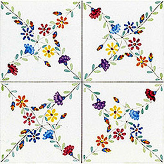 Gilda Blu 20x20 handmade ceramic tile, matt finish | Carrelage mural | Giovanni De Maio