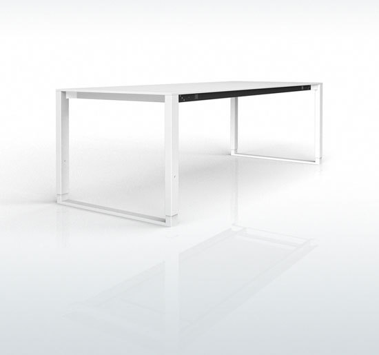 Fibre Sleigh-based-table | Desks | Stilo