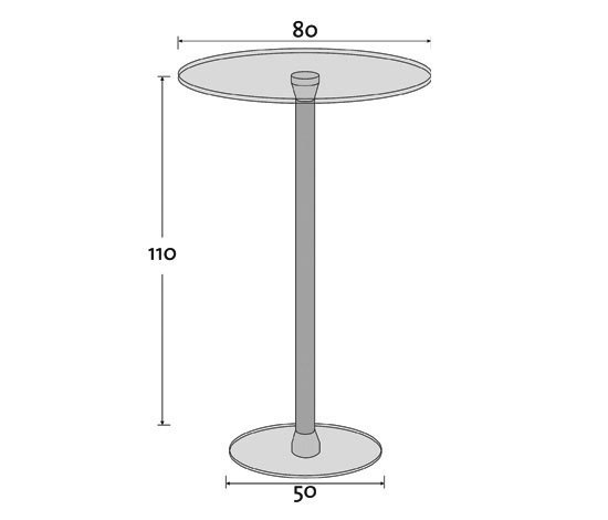 Round Bar Table | Standing tables | Lourens Fisher