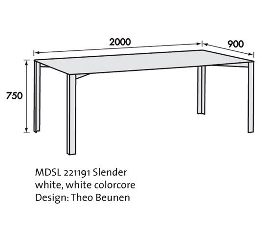 Slender Coffee Table White | Coffee tables | Lourens Fisher