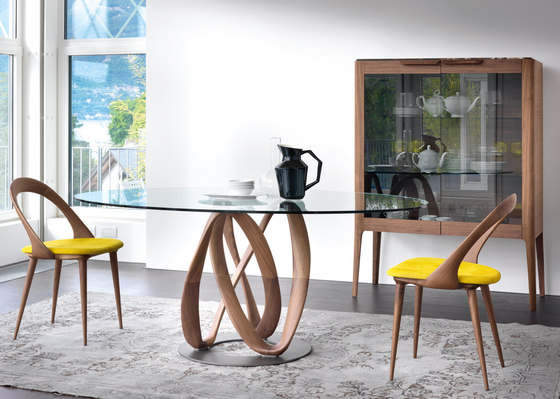 Infinity due basi piano legno - ovale | Dining tables | Porada