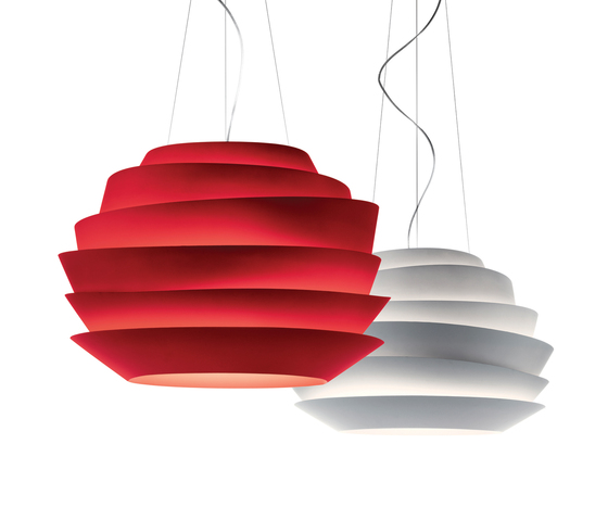 Le Soleil suspension red | Suspended lights | Foscarini