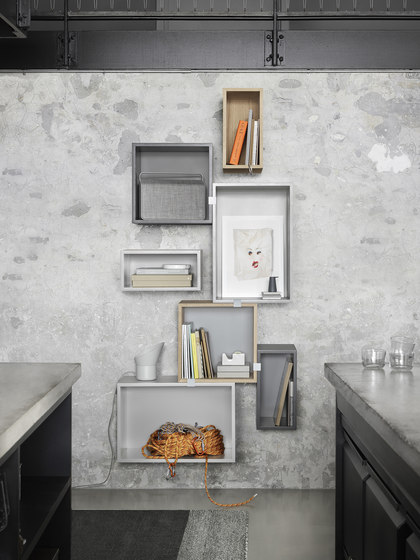 Stacked Storage System | Large With Backboard | Étagères | Muuto