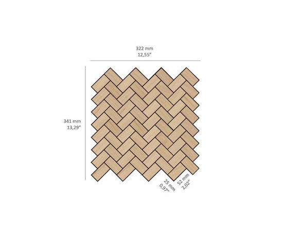 Zig-Zag - Wood | Holz Mosaike | Kuups Design International
