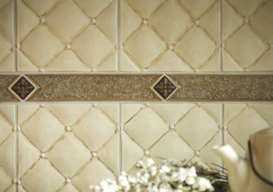 Artisan Field 1" x 2" Brick Herringbone | Ceramic mosaics | Sonoma Tilemakers