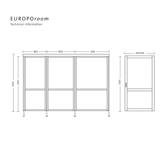 EuropoRoom grey | Sistemas room-in-room | Glimakra of Sweden AB