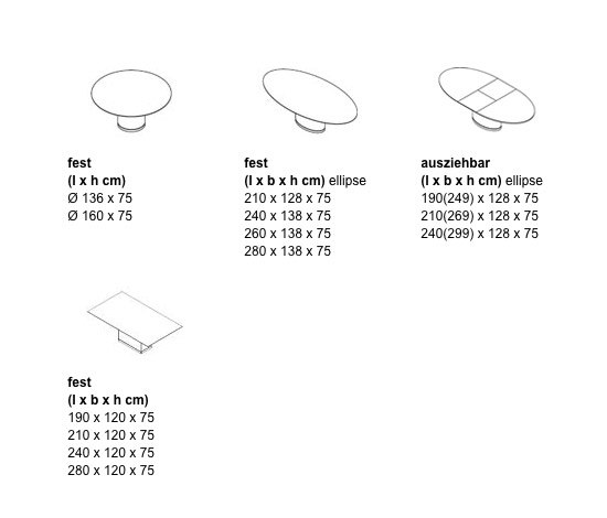 Spazio ellipse 1 | Tables de repas | Arco