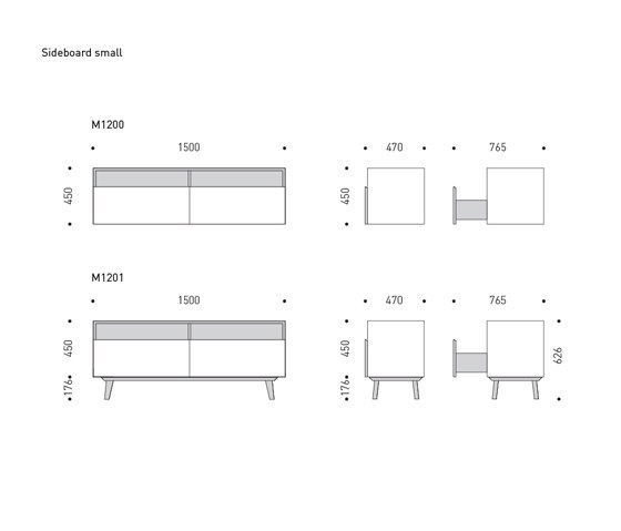 Sideboard large shortbase | Aparadores | MINT Furniture