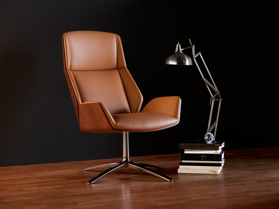 Kruze Lounge High Back fully upholstered | Armchairs | Boss Design