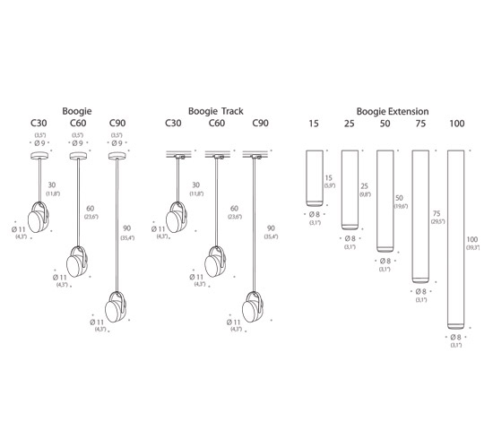 Boogie Extension 15 LED Deckenleuchte weiß | Deckenleuchten | Luz Difusión