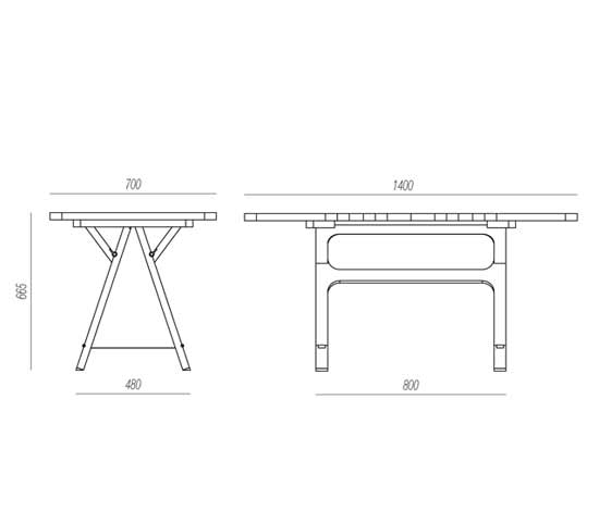 Instant table | Dining tables | Moustache