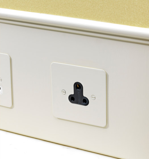 Unlacquered Brass double 13amp and 5amp socket | British Standard | Forbes & Lomax