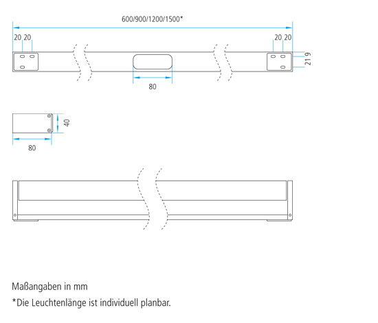 Pendant light 40x10 | GERA light system 6 | Lampade sospensione | GERA