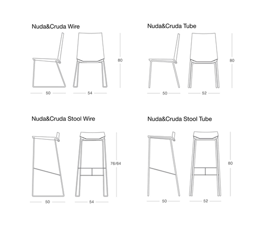 Nuda & Cruda wire stool | Bar stools | Casprini