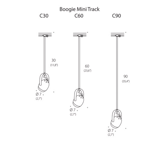 Boogie mini C30-60-90 LED | Pendelleuchten | Luz Difusión
