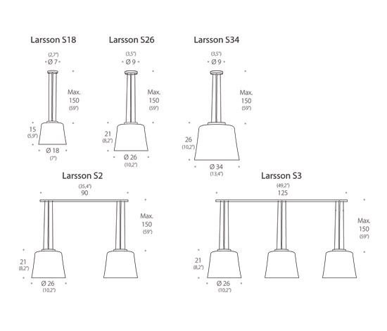 Larsson C34 Luz de techo | Lámparas de techo | Luz Difusión