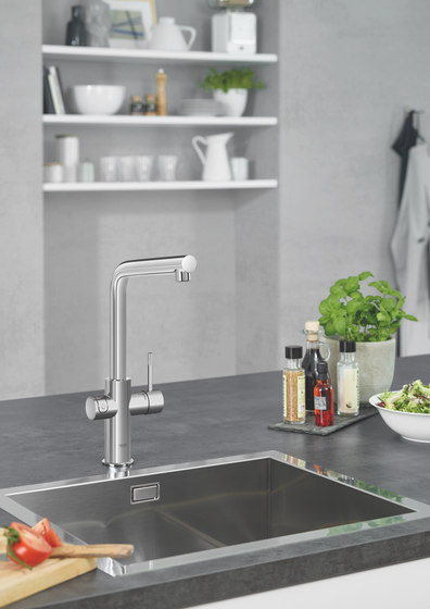 GROHE Red Duo Faucet and M size boiler | Kitchen taps | GROHE